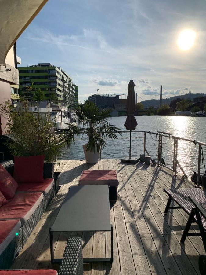 Waterside Living - Hausboot Linz Hotel Luaran gambar